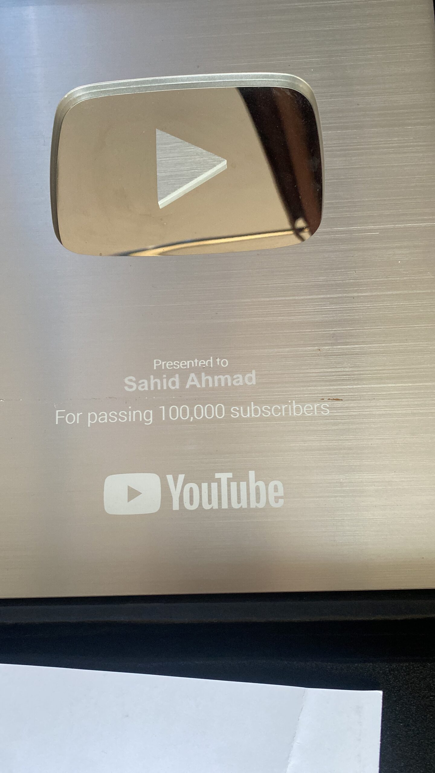 Silver Play Button